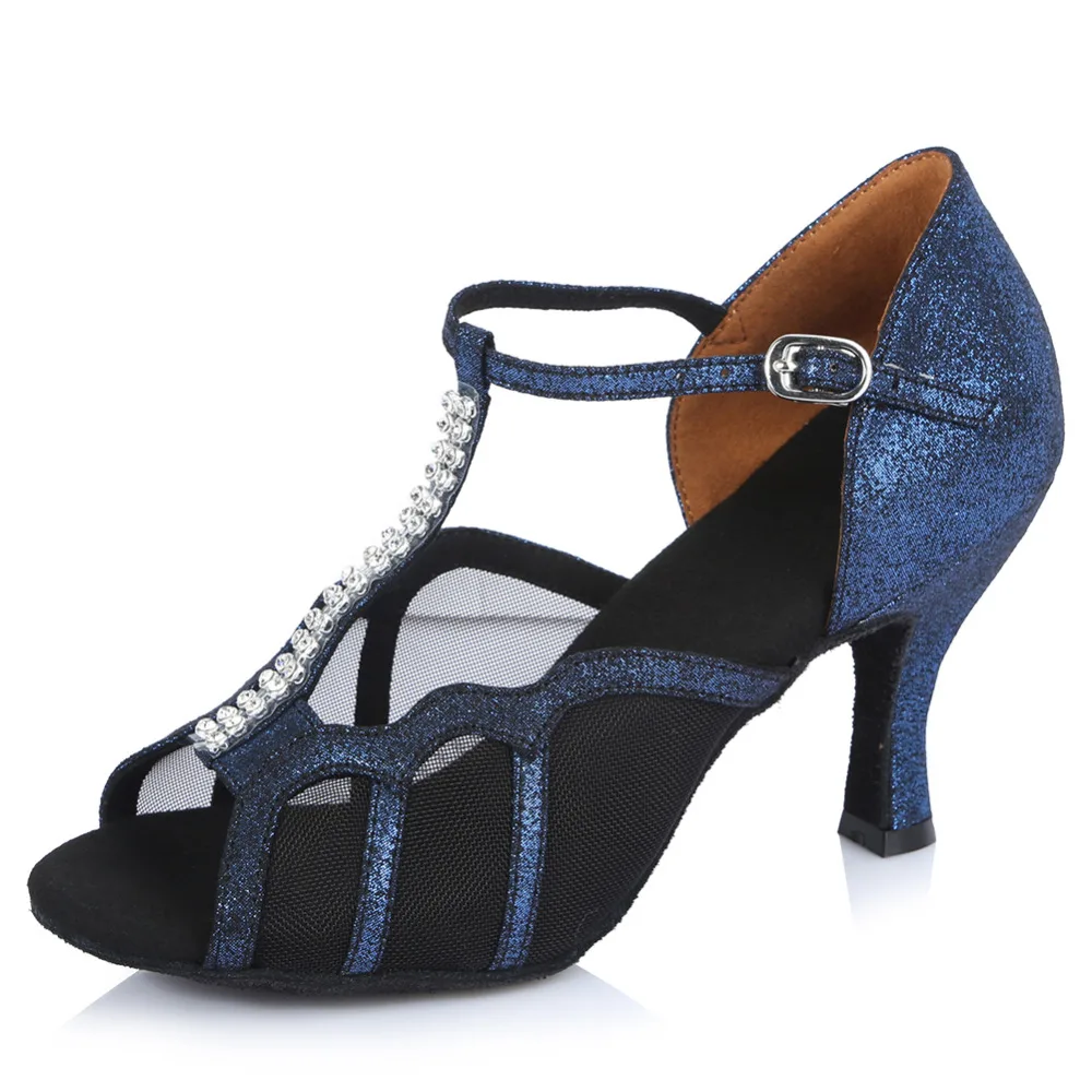 Популярные Туфли для латинских танцев Rhinestone Танцы обуви Танго женская обувь