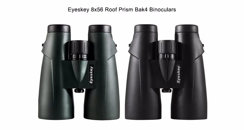 Hd 8/10x56 с мощным приближением Eyeskey Bak4 Призма Оптика Профессиональный Водонепроницаемый бинокль Отдых на природе охотничий телескоп