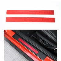 shineka aluminum alloy car exteior door sill protector panel entry guards door plate for ford mustang 2015