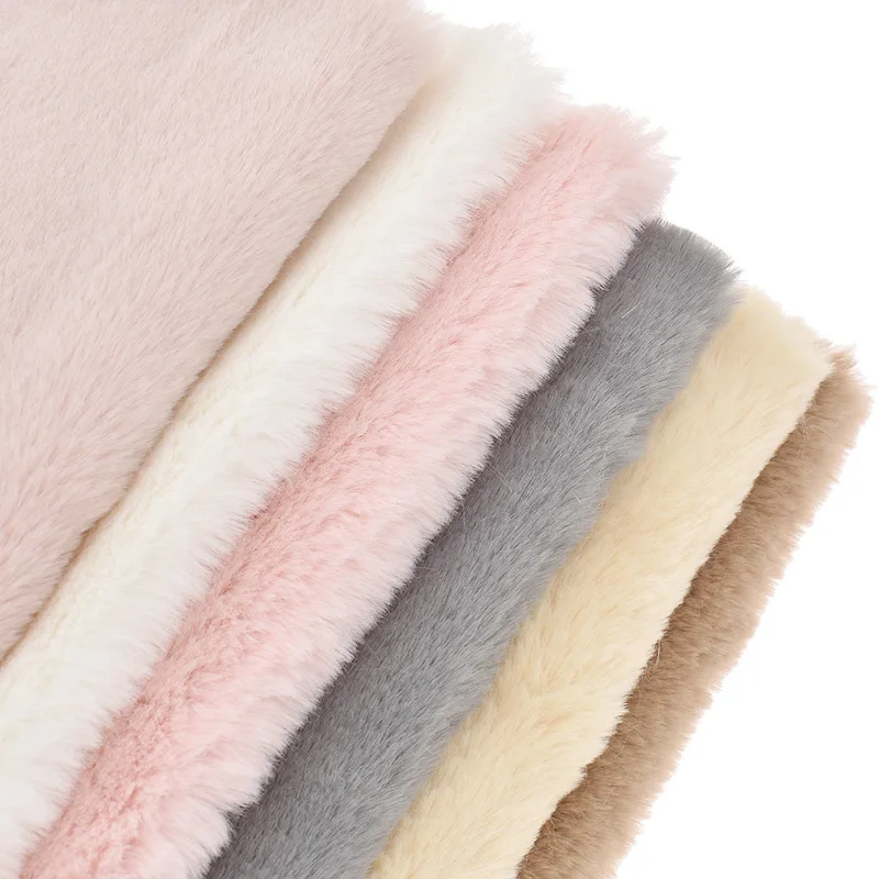 

2019 1Yard Artificial Fur Plush Fabric Polyester Sewing Fabric For Garment Handbags Making Supplies