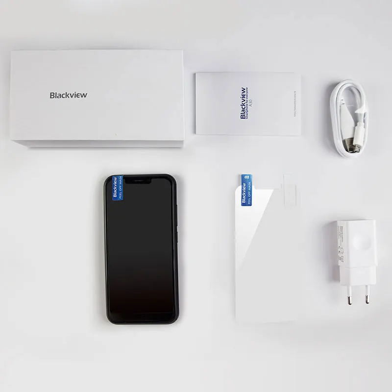 Смартфон Blackview A30 5,5 дюймов 19:9 MTK6580A четырехъядерный мобильный телефон 2 Гб 16 Гб Android 8,1 две sim-карты 3G мобильный телефон с функцией распознавания лица 2500mA