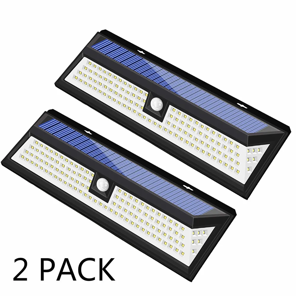2 шт. светодиодный солнечный свет уличный датчик движения садовый настенный