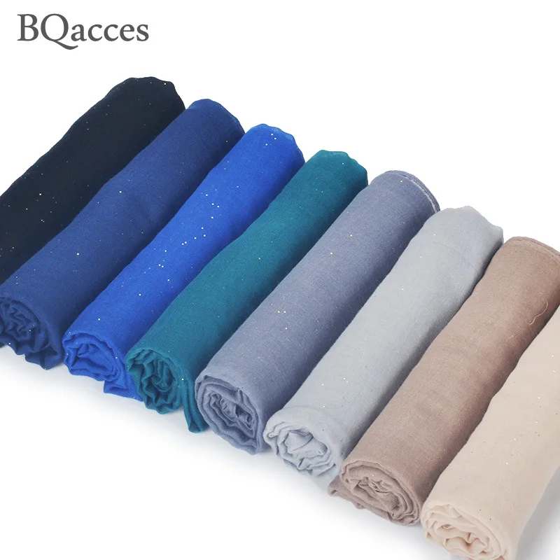 180 см * 90 новые женские однотонные блестящие вискозные шарфы мусульманский хиджаб