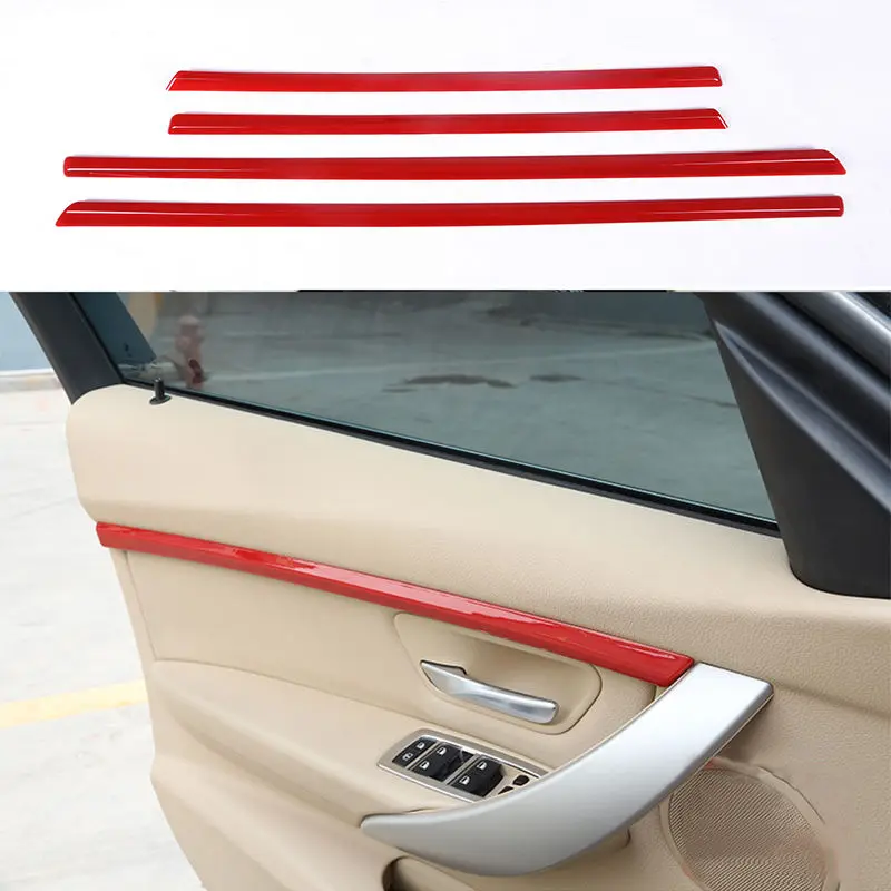 

BBQ@FUKA Car Interior Door Armrest Dec Cover Trim Molding Strip Sticker For 13-2016 3 Series F35 Chrome Car-styling Accessories