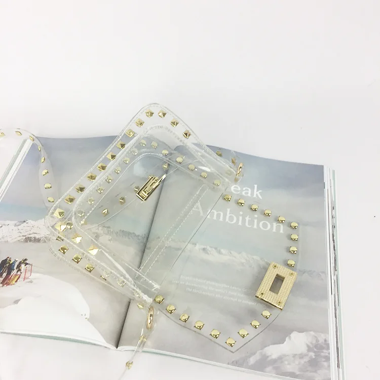 Женская пляжная водонепроницаемая сумка через плечо из прозрачного ПВХ