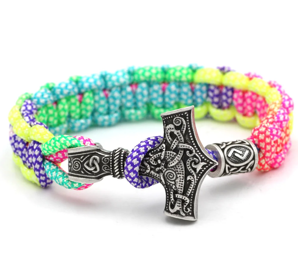 Youe Shone норвежский викинг Молот Тора мьельнир из Паракорда амулет с узелком Amuletceltic
