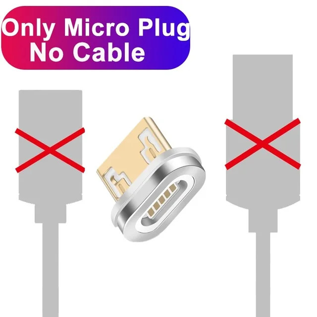 Marjay Магнитный usb-кабель для iphone X Xs Max 3A быстрой зарядки Тип C Магнит Micro USB кабель для samsung S8 S9 Xiaomi huawei - Цвет: Plug For Micro