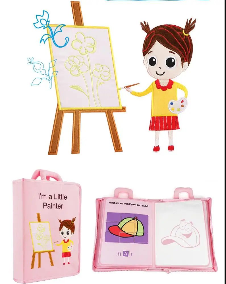 Jollybaby детский Игрушки для раннего развития Тканевые книги Обучающие рабочие