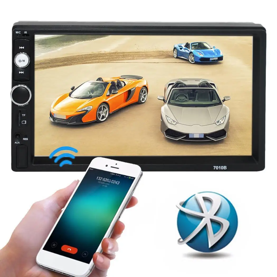 New Multi-function HD 7inch Car MP5 JPG Player TDA7388 MP3/WMA/WAV/OGG/FLAC/APE Bluetooth Hands-free Kit Radio | Автомобили и