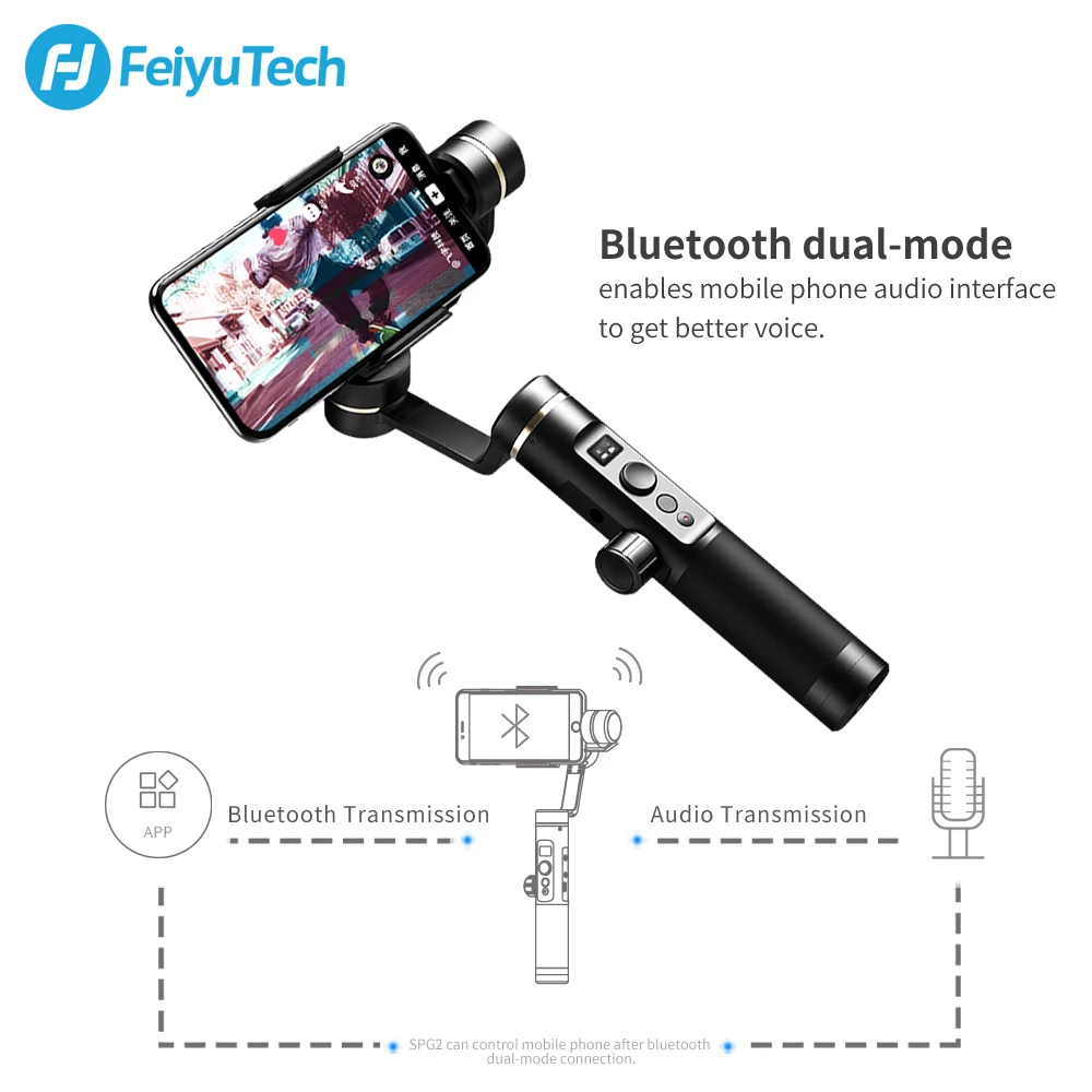FeiyuTech SPG2 Gimbal 3 осевой Ручной Стабилизатор для смартфона iPhone X 8 7 OPPO Samsung ViVO телефоны