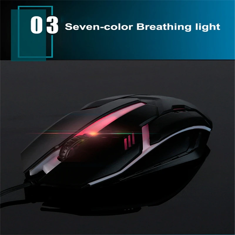 Проводная игровая мышь для компьютера USB геймерские мыши RGB светильник 1600 dpi профессиональная Проводная игровая мышь для ноутбука
