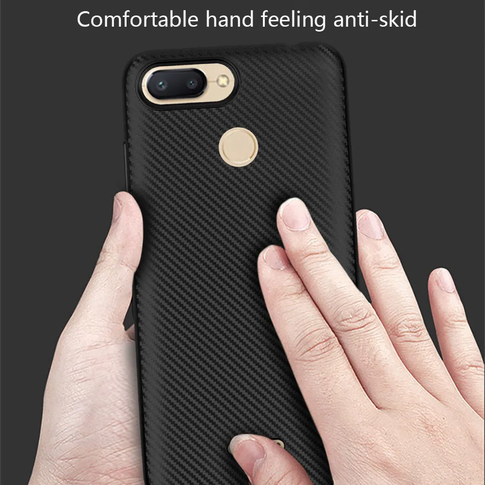 LOKAKA Case For Xiaomi redmi 6 redmi6 Luxury Full Protective Carbon Fiber Soft TPU Cover Cases Phone Bags |