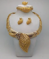 2021 new high quality gold color dubai jewelry set nigerian wedding african beads jewelry women fashion wedding jewelry sets