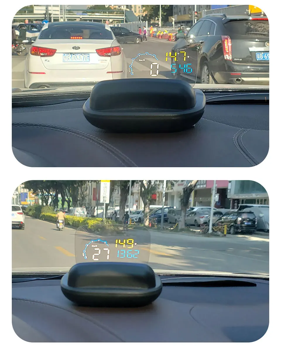 C600 OBD2 Hud Дисплей автомобиля OBD 2 Спидометр бортовой компьютер лобовое стекло проектор охлаждающей жидкости температура чистый неисправный код