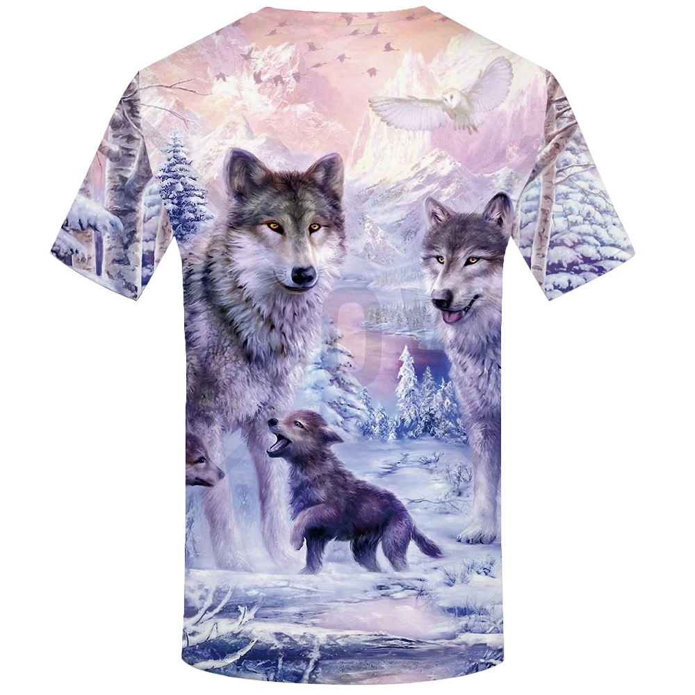 Мужская футболка с 3D принтом KYKU летняя волка и джунглей 2018|t-shirt men funny|t-shirt brand ment-shirt