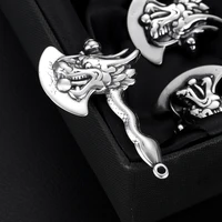 2pieces stainless steel dragon axe charms for bracelet hooks diy jewelry necklace pendant findings jewellery making supplies