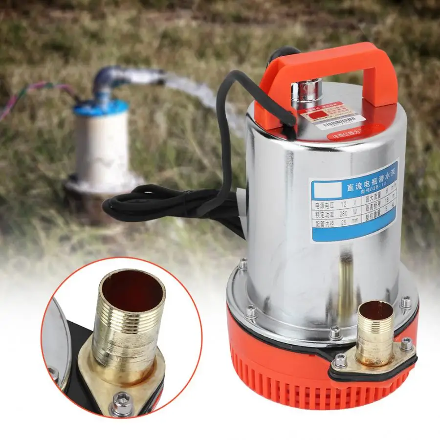 DC 12V погружаемый для глубоких колодцев водяной насос для орошения водяной насос Водонепроницаемый подводный для аквариума для орошения сада