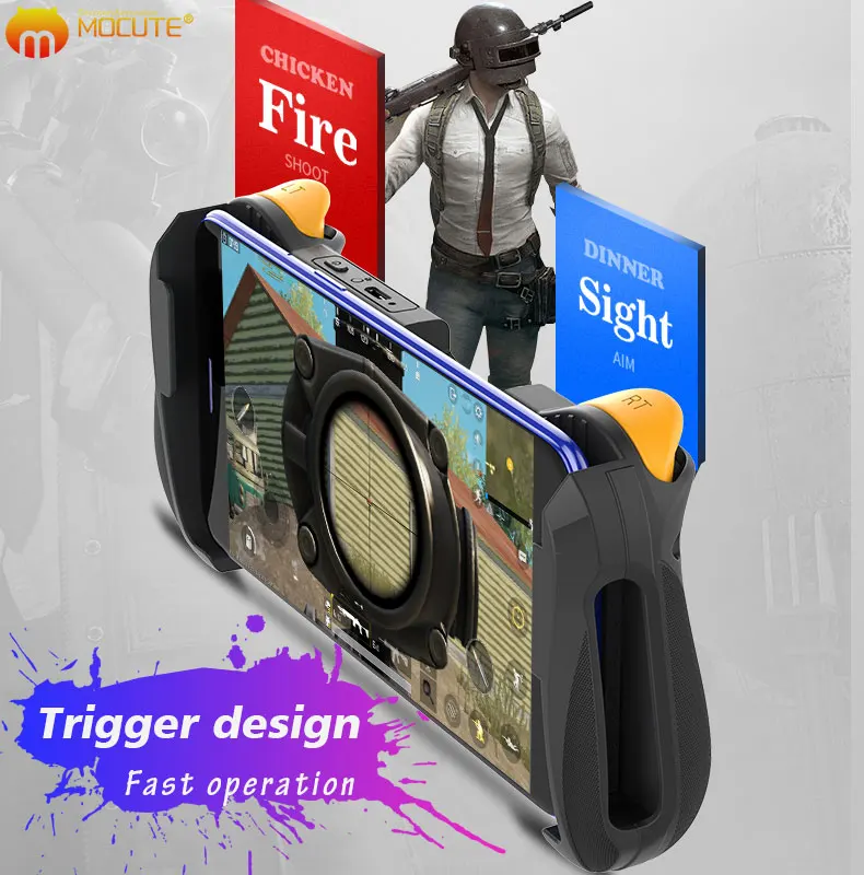 MOCUTE 057 Bluetooth Gamepad PUBG Controller Gaming Trigger for Mobile Fire Button Aim Key Shooter IPhone | Электроника