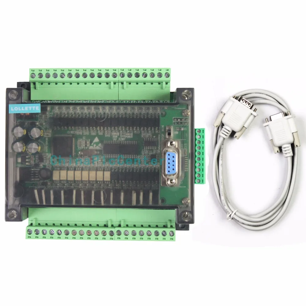 LE3U FX3U 32MT 6AD2DA 16 входных транзисторный выход 6 аналоговый вход 2 plc контроллера RS485 RTC