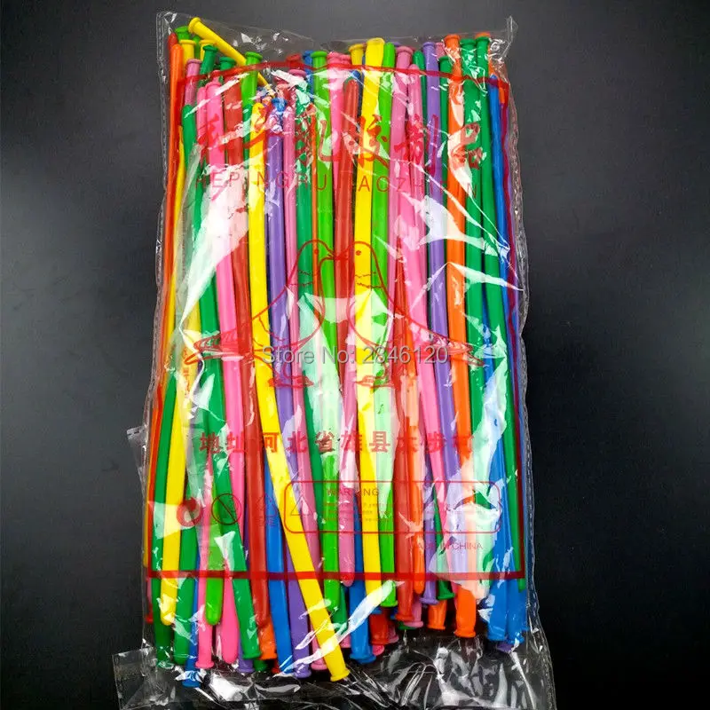 Дешевые латексные Разноцветные длинные воздушные шары 200 шт./лот) для дня