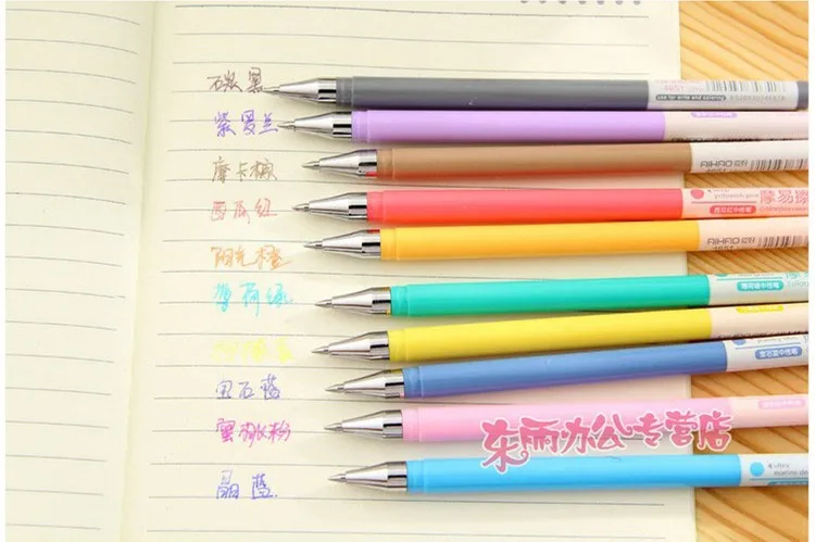 3 шт AIHAO 4651-10 цветов, трение, стираемая гелевая ручка, чернила 0,5 мм, стираемая ручка, школьные офисные принадлежности