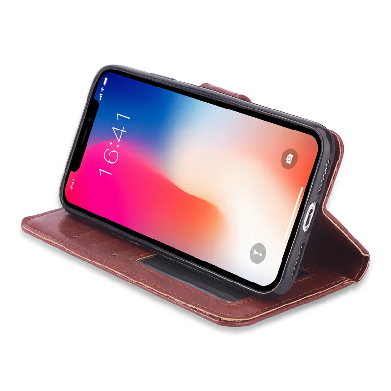 Оригинальные чехлы Xnyocn для iphone xs max роскошный кожаный чехол книжка iPhone x с 8