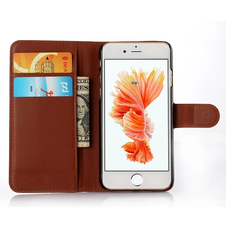 Для iPhone 6 S Case 4.7 Дюймов Роскошный PU Кожа Телефон случаях для Стойка Крышки Флип