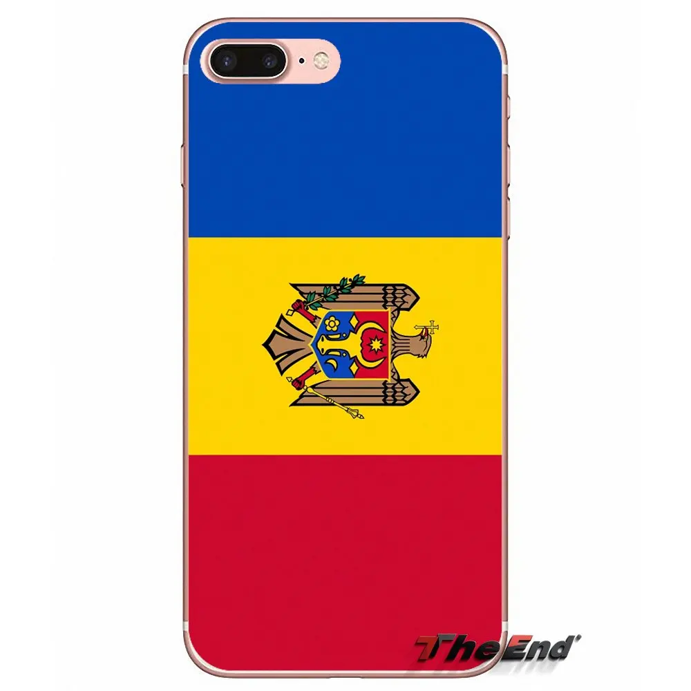 World flying флаг Молдовы MD баннер чехол для iPhone X 4 4S 5 5S 5C SE 6 6S 7 8 Plus Samsung Galaxy J1 J3 J5 J7 A3 A5 2016