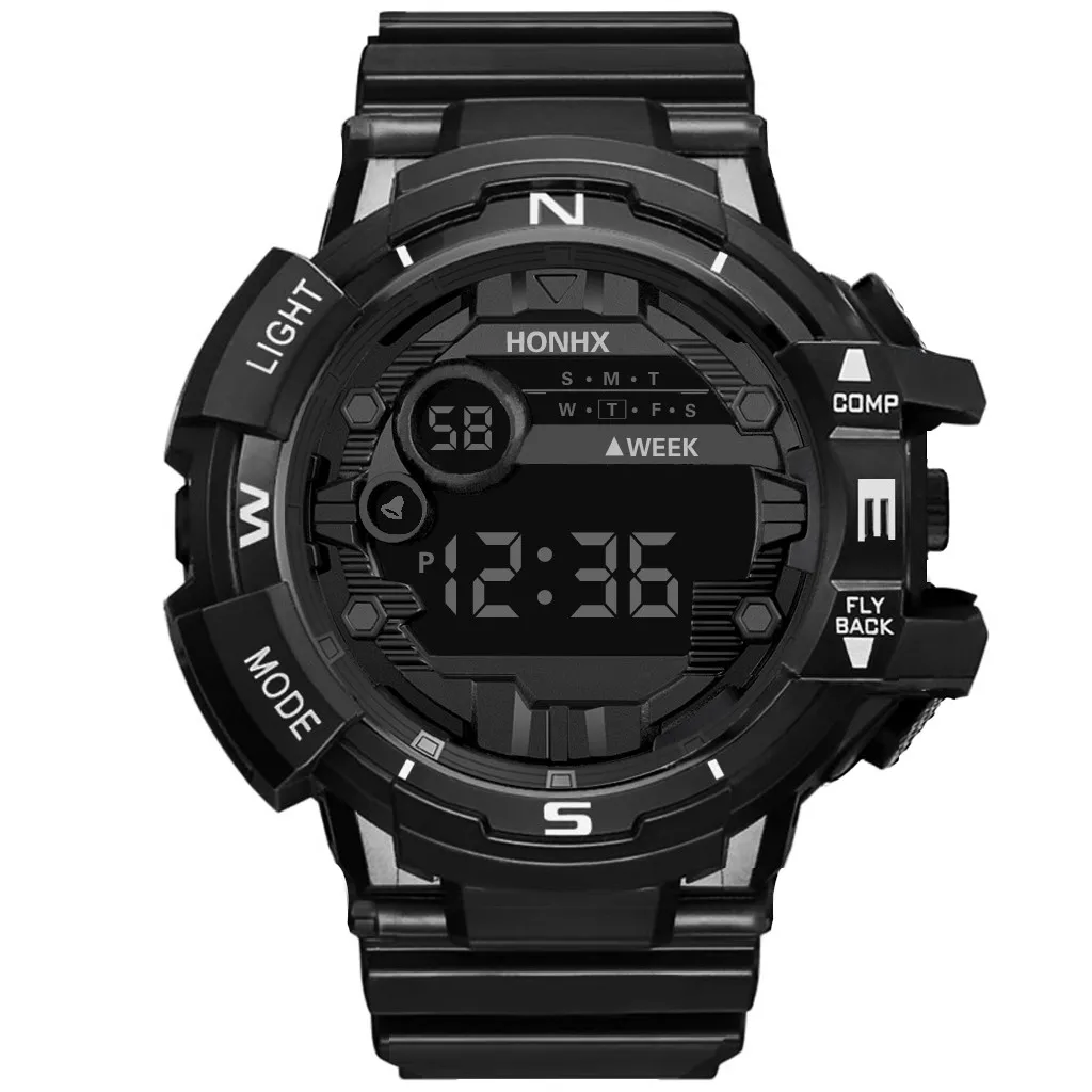 Reloj hombre, модные, мужские, водонепроницаемые, светодиодный, цифровой, с датой, военные, спортивные, резиновые, кварцевые часы, erkek kol saati
