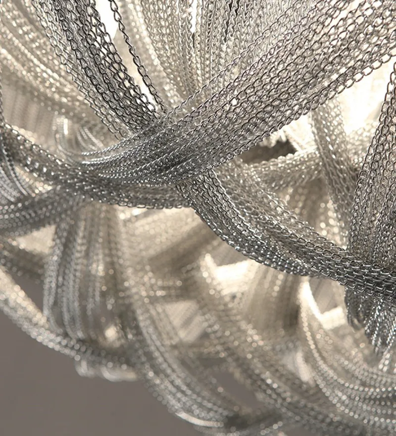 Роскошный потолочный светильник с алюминиевой цепочкой и кисточками