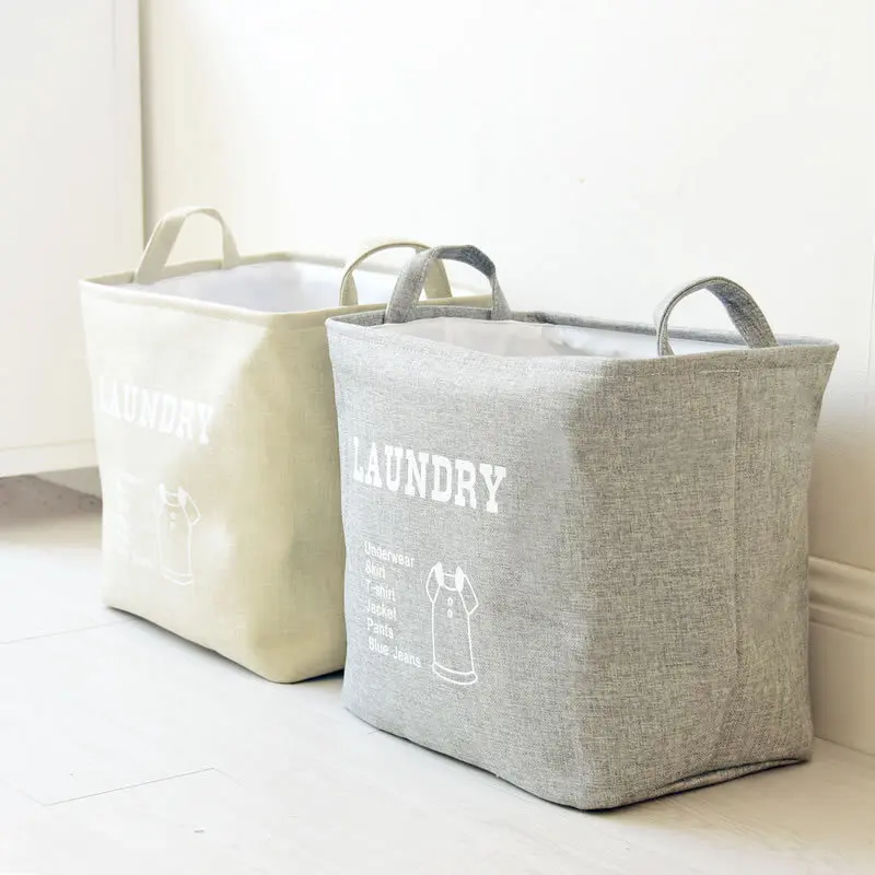 Водонепроницаемая квадратная корзина для белья Хлопковая сумка хранения одежды