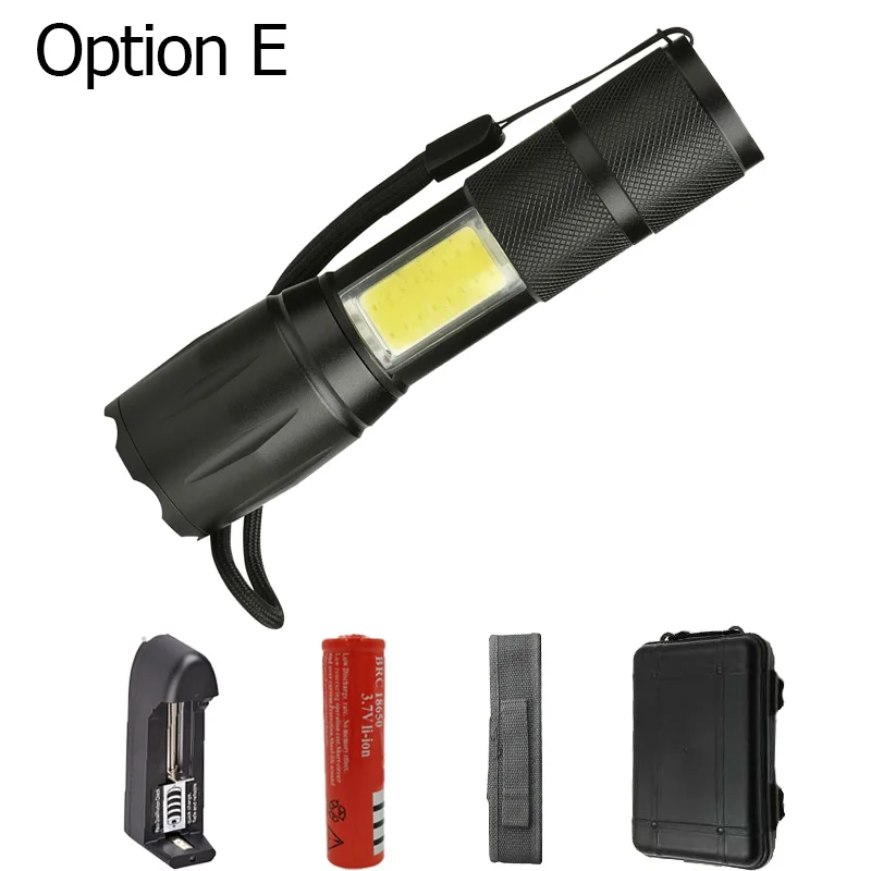 Option E Litwod Z20A100C светодиодный светильник-вспышка XML-T6+ COB 5000лм фонарь светильник водонепроницаемый защитный фонарь 4 режима масштабируемый для кемпинга - Испускаемый цвет: Option E