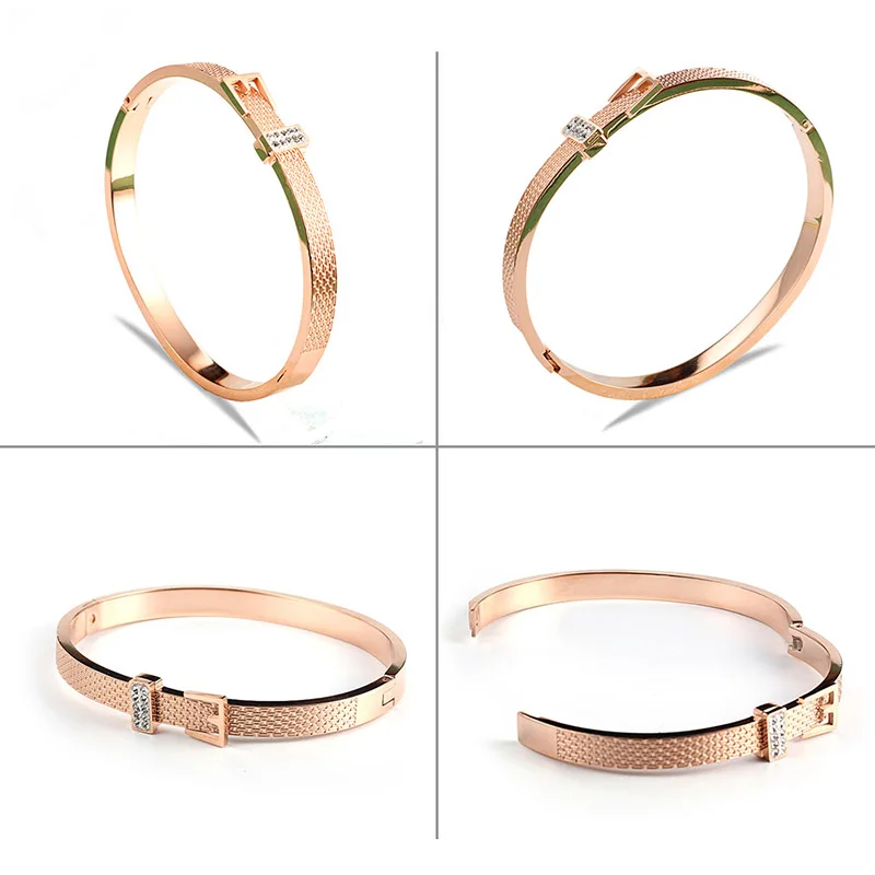 URSJEWELRY розовый золотой браслет на запястье браслеты для женщин сделаны из нержавеющей стали 316L гипоаллергенные римские ювелирные изделия с цифрами