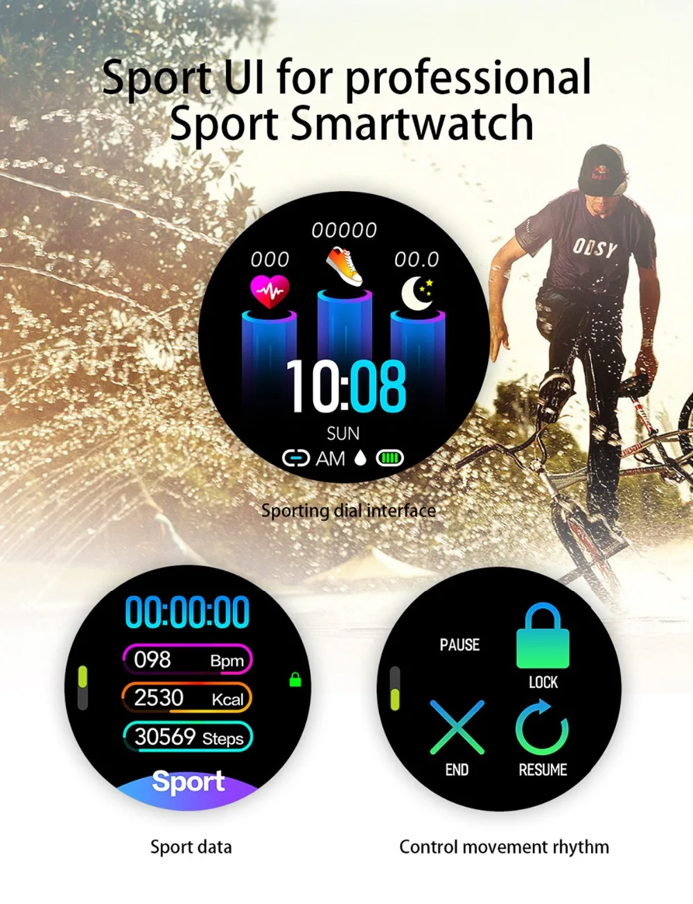 SENBONO K7 Новые смарт-часы 1," IP68 Водонепроницаемый Bluetooth монитор сердечного ритма фитнес-трекер спортивные Смарт-часы для Android iOS