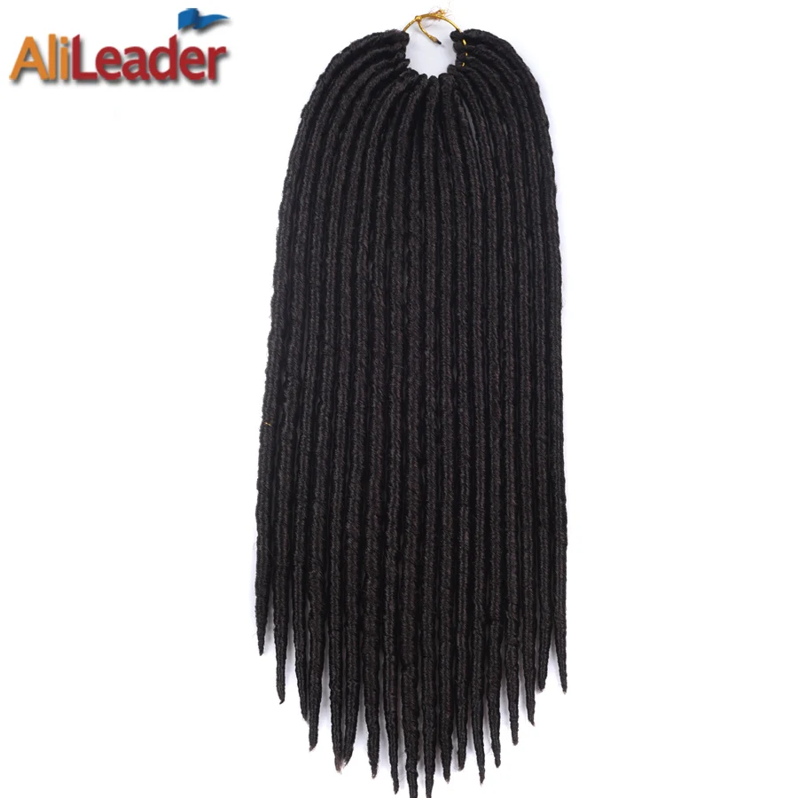 Alileader 18 прядей, вязанные крючком косички, искусственные локоны в стиле Crochet, волосы для наращивания, теплостойкие, синтетические косички, волосы, черный, коричневый, фиолетовый