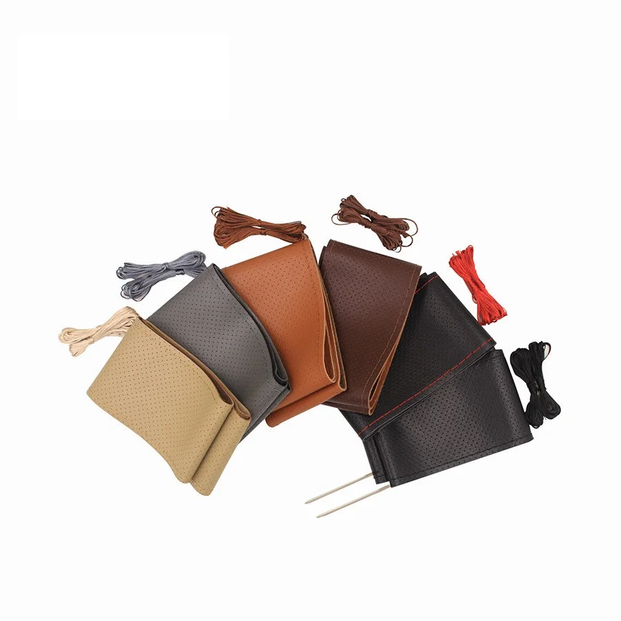 Чехол для руля 38 см чехлы из натуральной кожи BENZ AUDI BMW SEAT FORD HONDA SUZUKI SUBARU VOLVO|leather