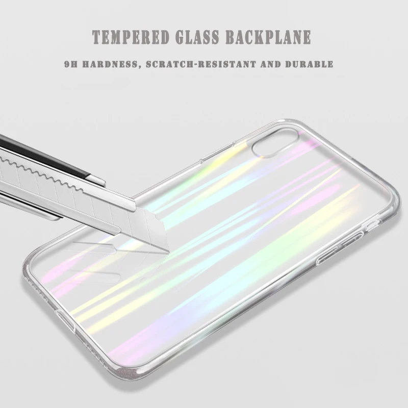 Ultra-thin Tempered Glass Phone Case For iPhone X XS Max 6 6s 7 8 Plus Transparent Protective Cases XR Cover |
