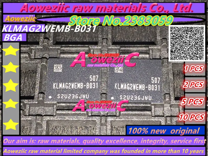 Aoweziic (1 шт.) (2 (5 (10 100% Новый оригинальный мобильный телефон KLMAG2WEMB B031 16 Гб EMMC BGA chip|fonte|