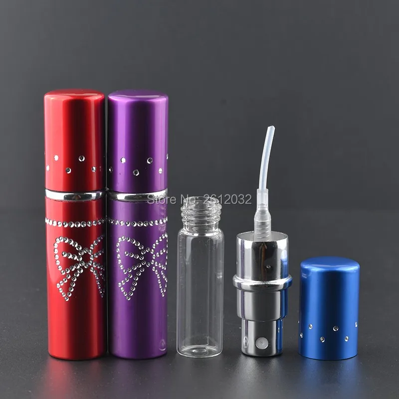 5 мл 10 бант многоразовый анодированный алюминиевый стеклянный флакон