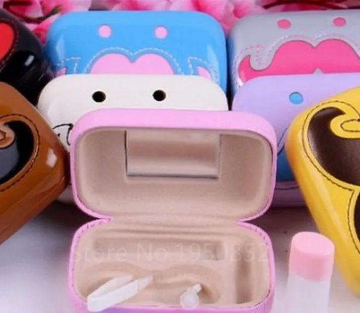 Чехол для контактных линз в форме усов милый чехол бороды с зеркалом V1415 |