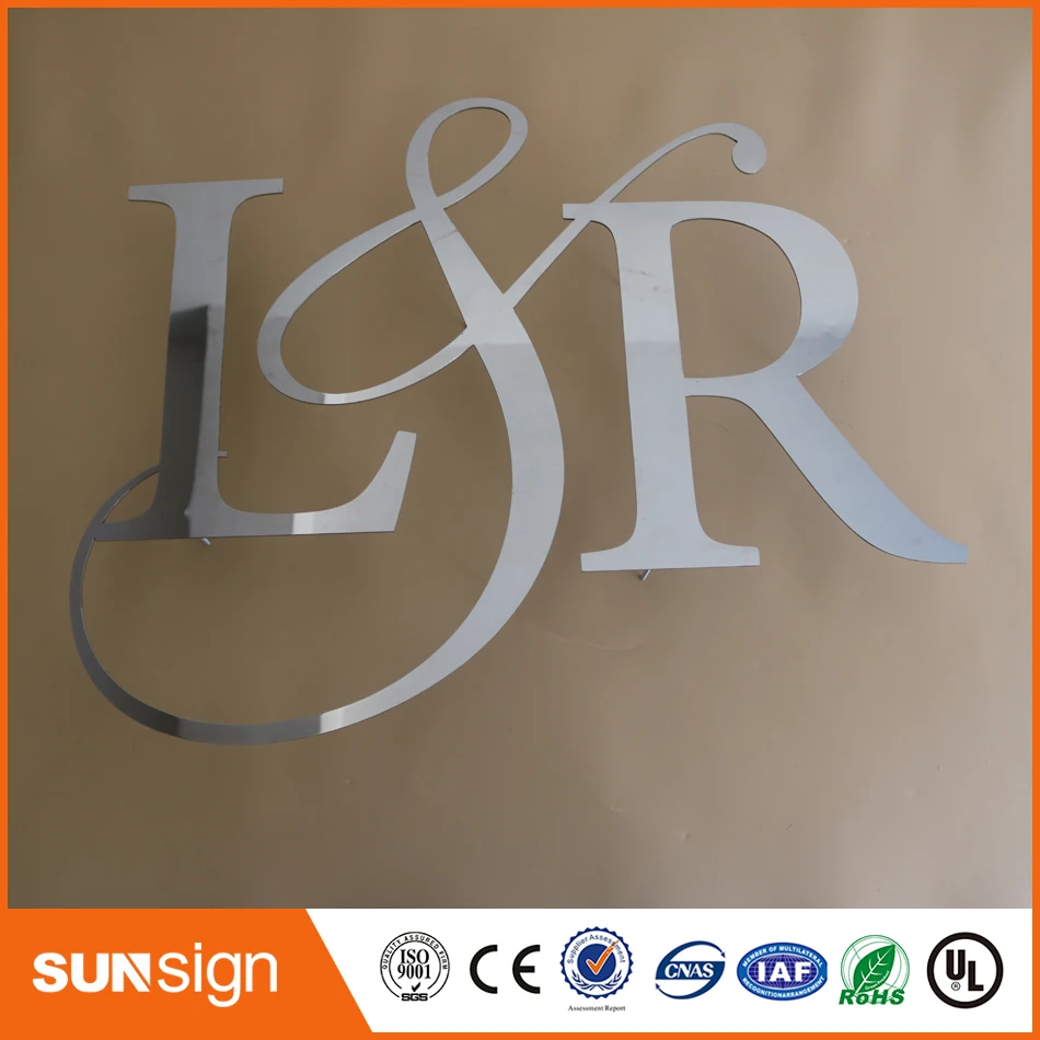 Metal or stainless steel laser cutting letters