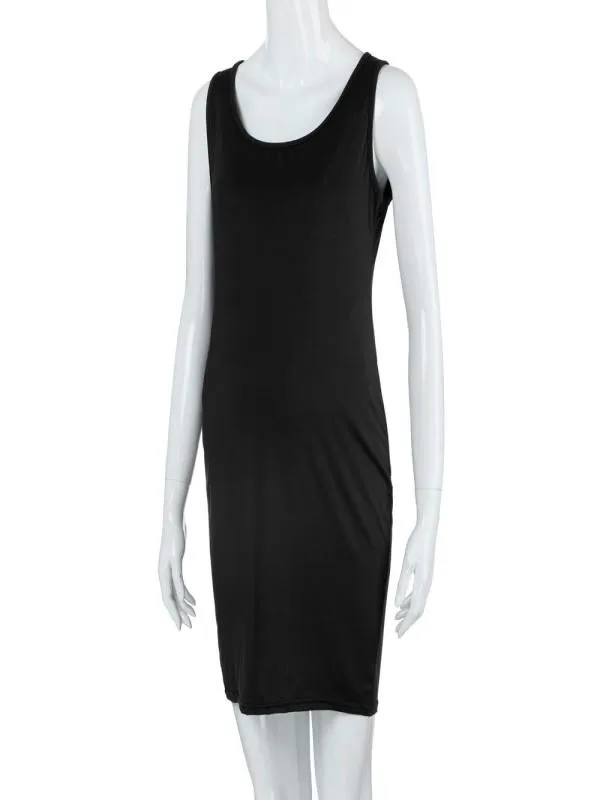 MUQGEW elegant dress for women Fashion Womens Pregnants O-Neck Sleeveless Nursing Maternity Solid Vest Dress femme enceinte#y2 | Мать и