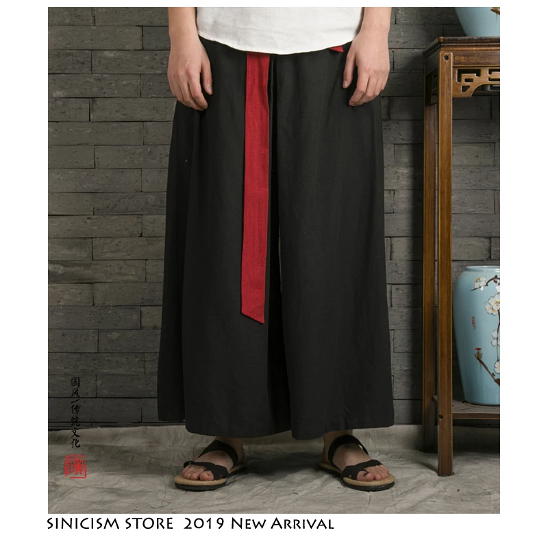 Китайские повседневные брюки Sinicism Store мужские летние кимоно винтажные для мужчин