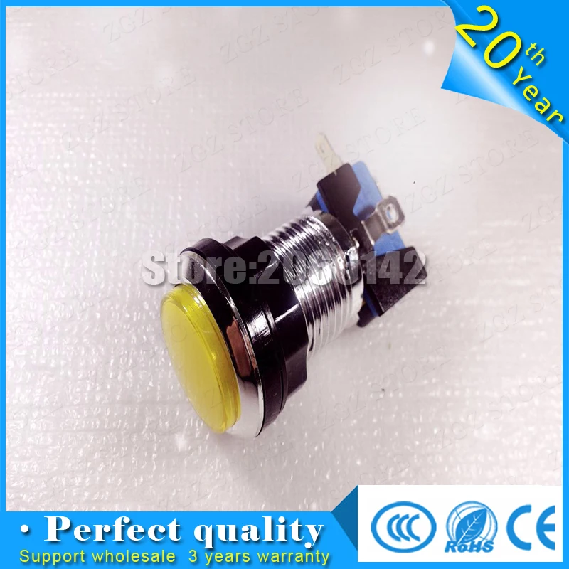 Бесплатная доставка хромированный с подсветкой 12 В светодиодный кнопка для