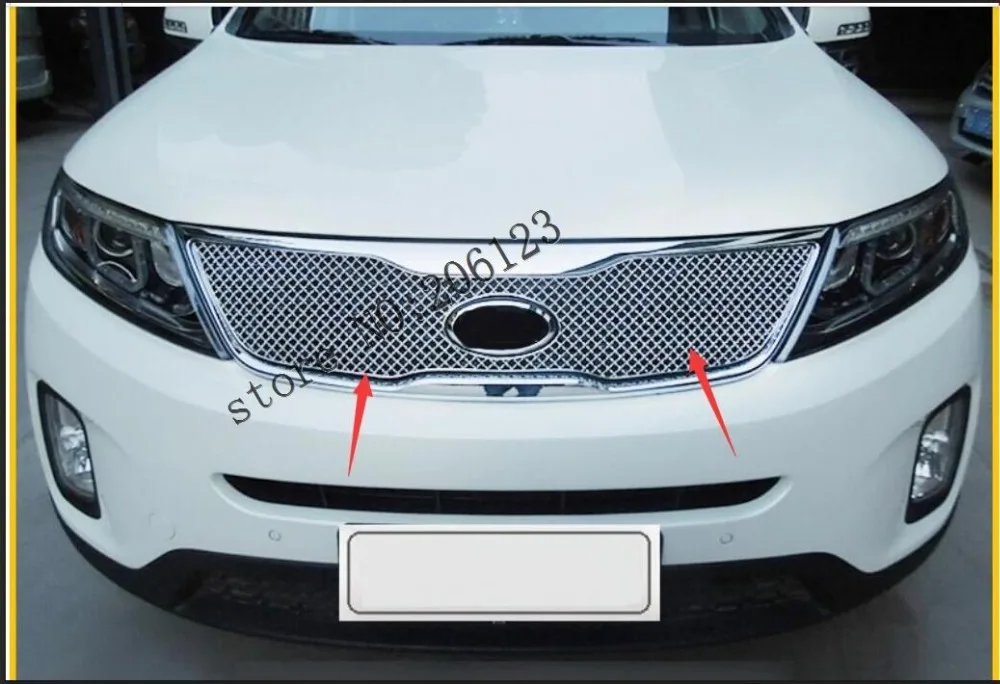 Подходит для kia Sorento передняя решетка из нержавеющей стали сотовая сетка гриль