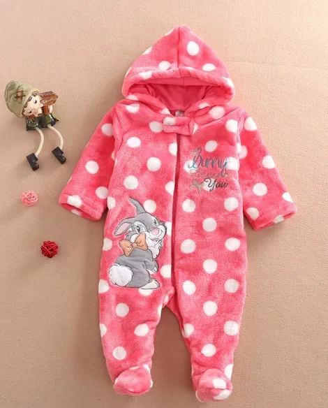 pink white round Детские комбинезоны; милая мягкая одежда для новорожденных мальчиков; зимние комбинезоны с длинными рукавами; Одежда для новорожденных девочек; теплые детские костюмы - Цвет: pink white round