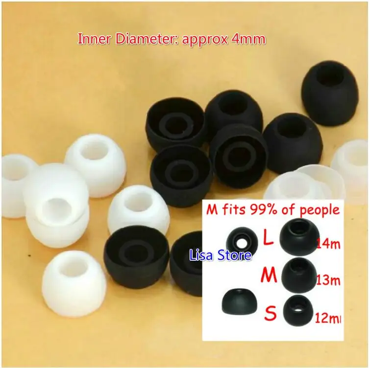 

1000 Pairs S M L Silicone In-Ear Earphone Headset Earbud Bud Tips Ear buds Eartips Earplug Replacement Earbuds