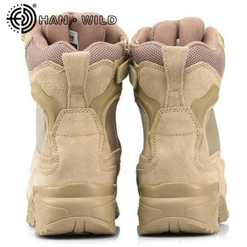 

High-Top Men Tactical Army Boots Ankle Desert Boots Military Combat Shoes All Season Men Work Army Botas Tacticos Zapatos