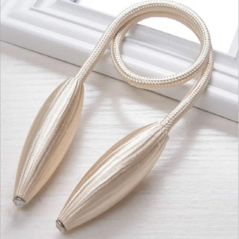 55cm Curtain Tiebacks Wood Beads Plush Holdback Clasp Clips Accessories Holder Buckles Wall Hook | Дом и сад