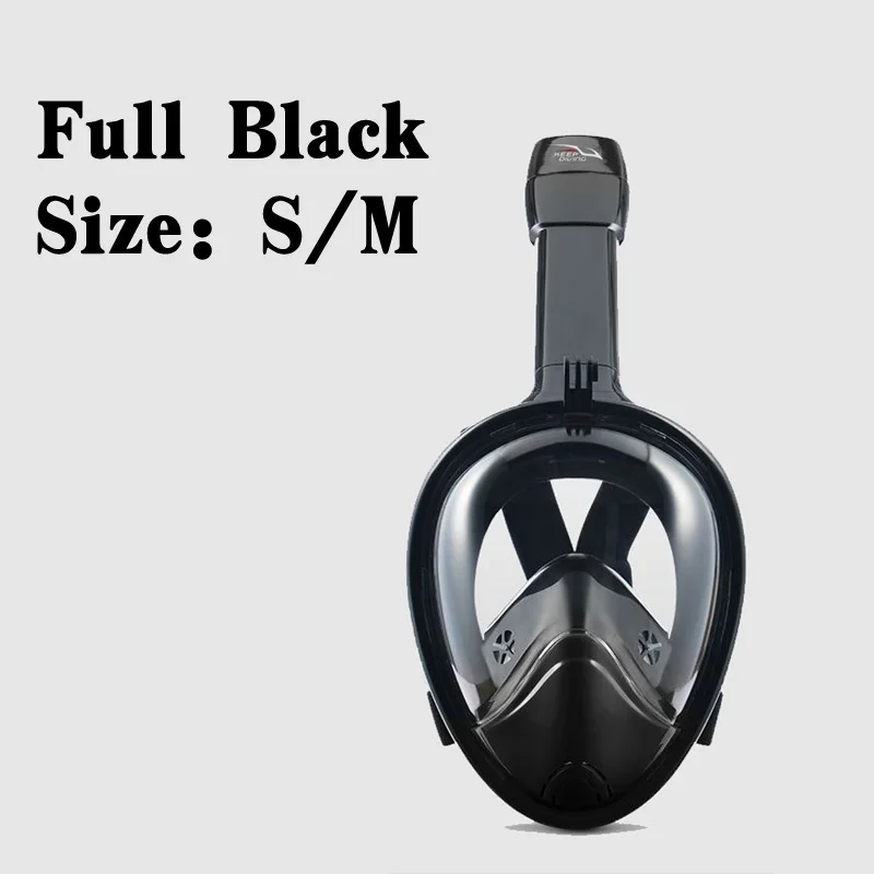 S M Full Black Полная маска для подводного плавания, новая маска для дайвинга, подводная противотуманная маска для женщин, мужчин, детей, для плавания, для подводного плавания - Цвет: S M Full Black